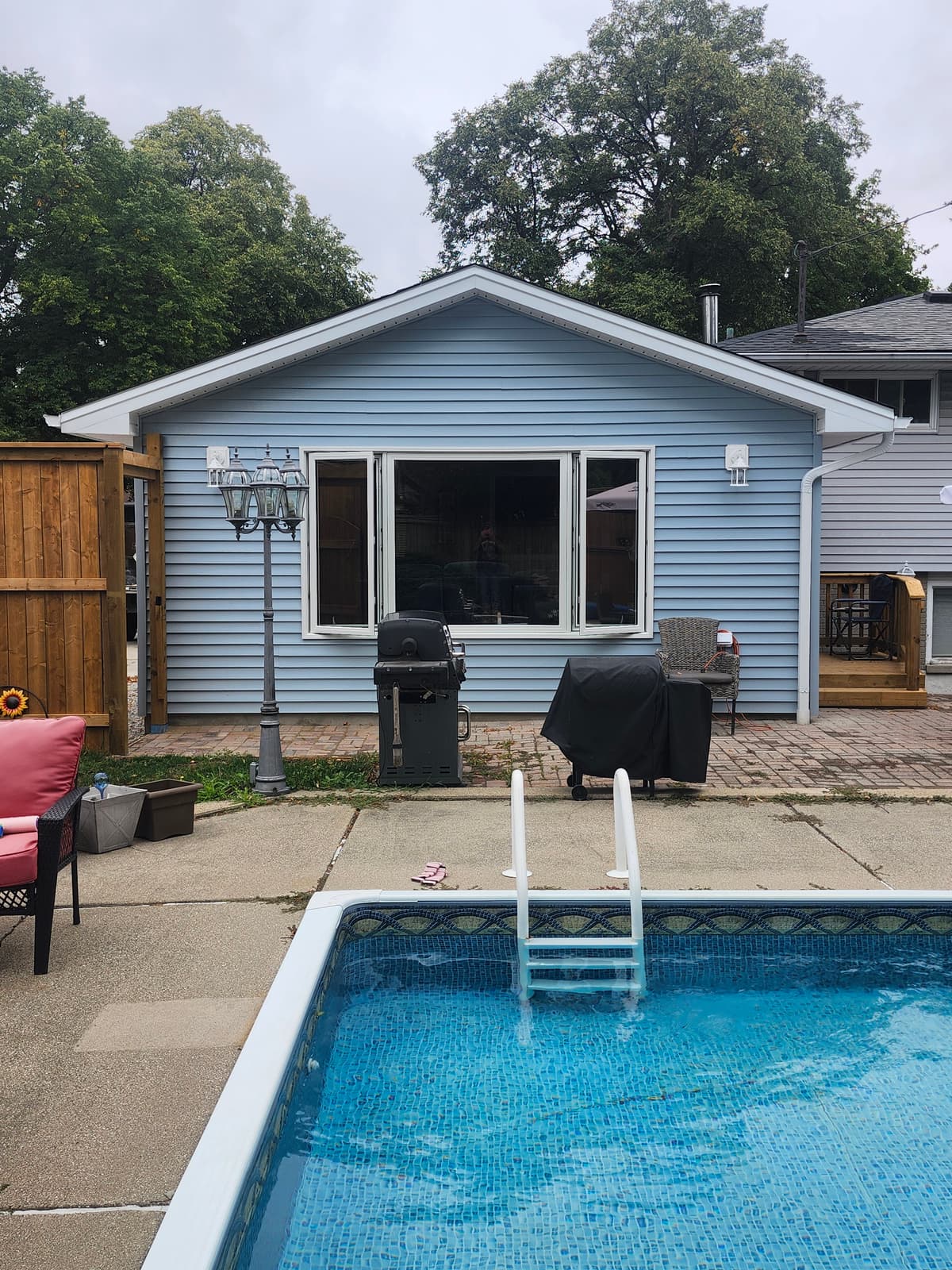 Sunroom addition with seamless grade entrance in Sarnia Ontario